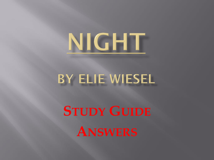 Night test by elie wiesel