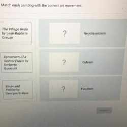 Match each painting with the correct art movement